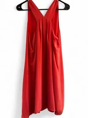 Cynthia Rowley | Dresses | Cynthia Rowley 0 Silk Coral Red Shift Dress ...